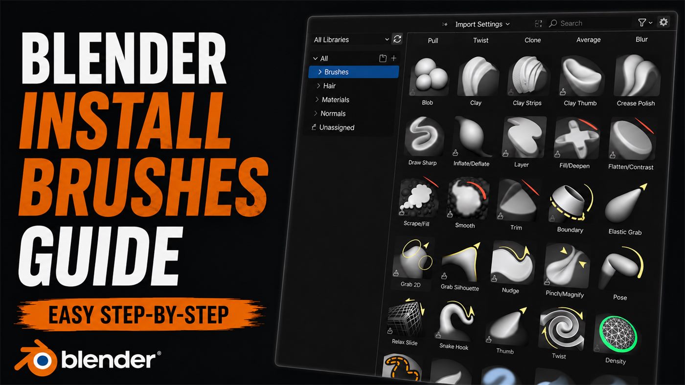 Installing brushes in Blender