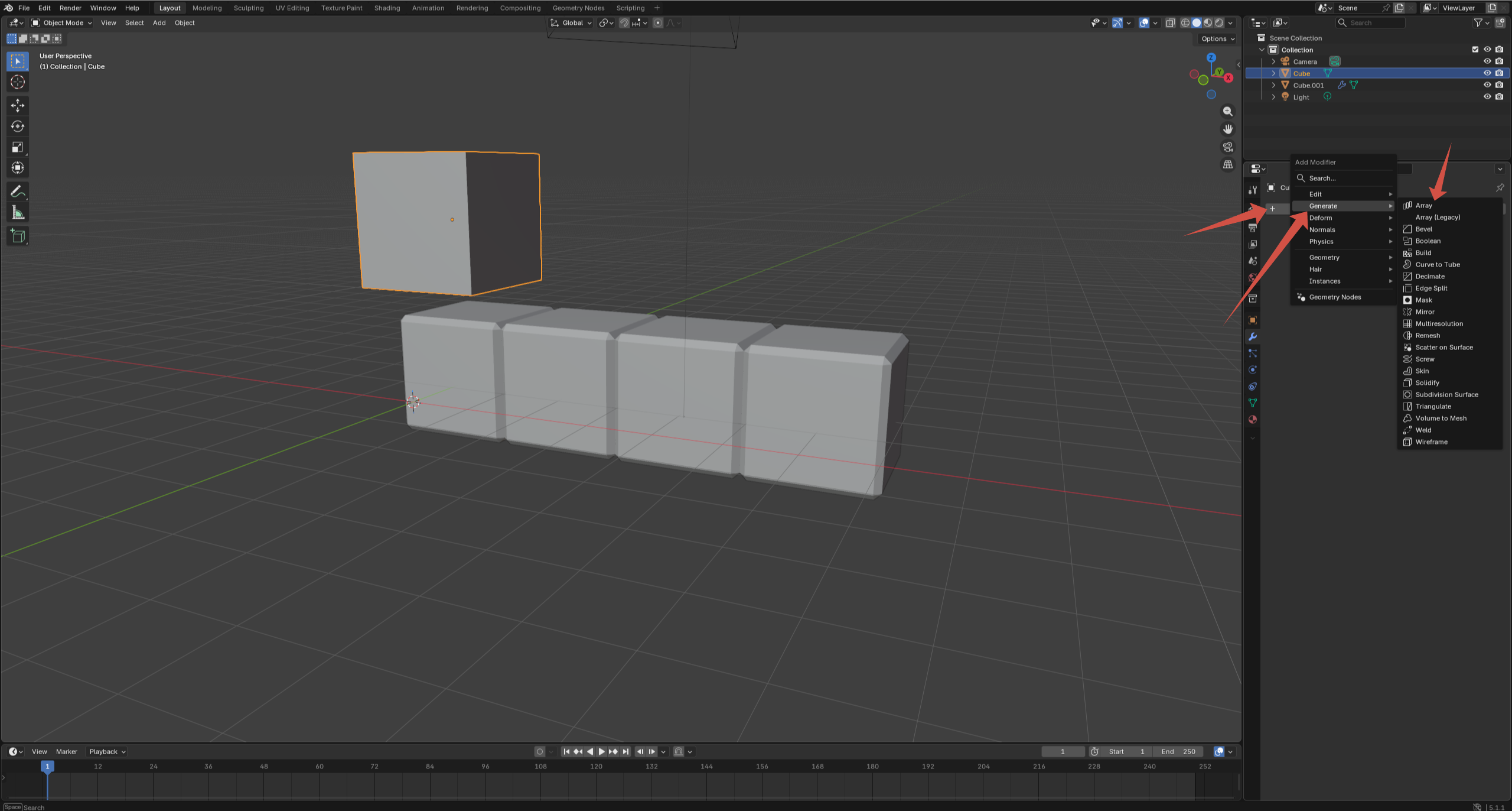 Blender add object menu for mesh creation