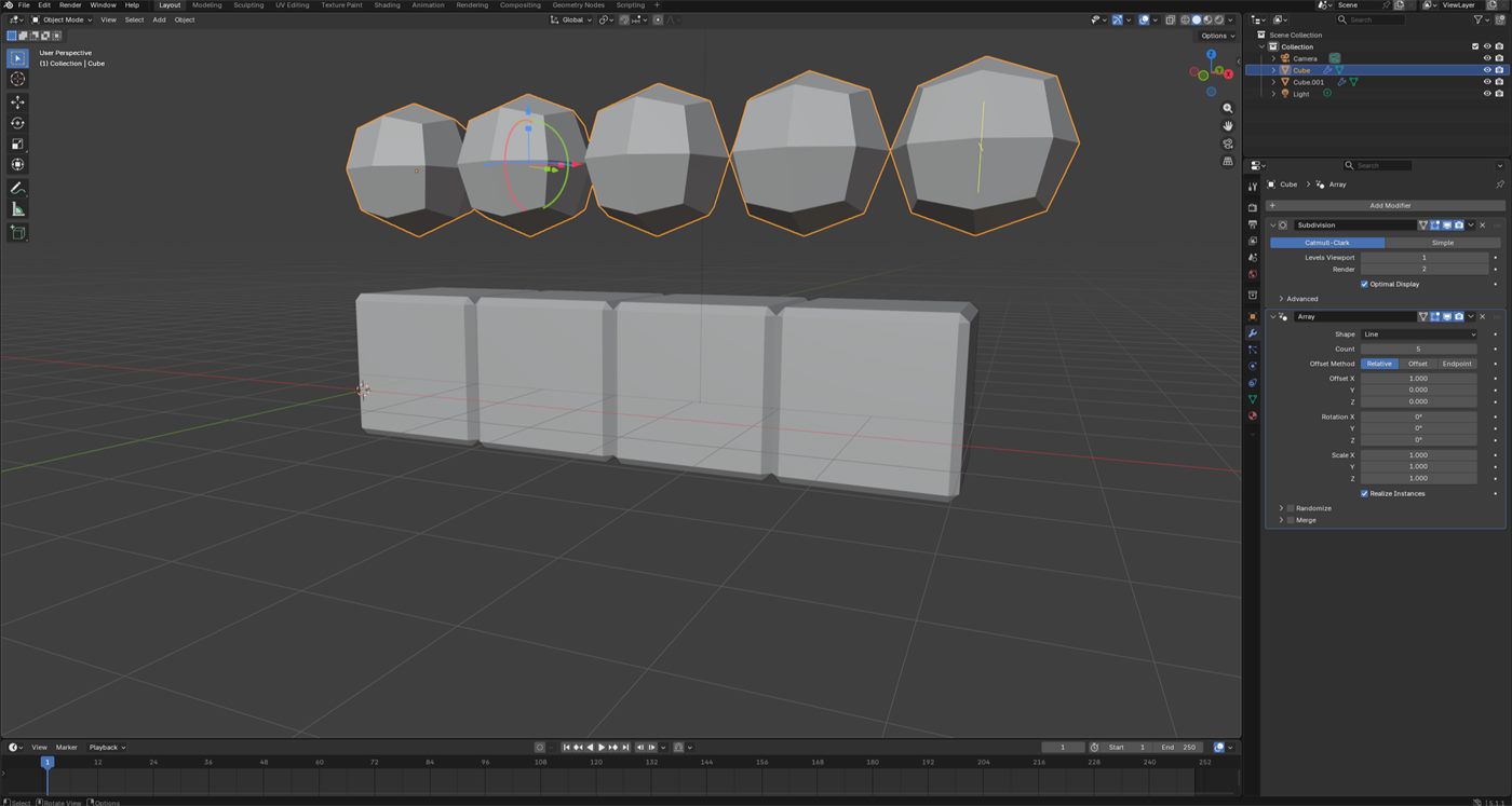 Blender Array modifier for repeated objects
