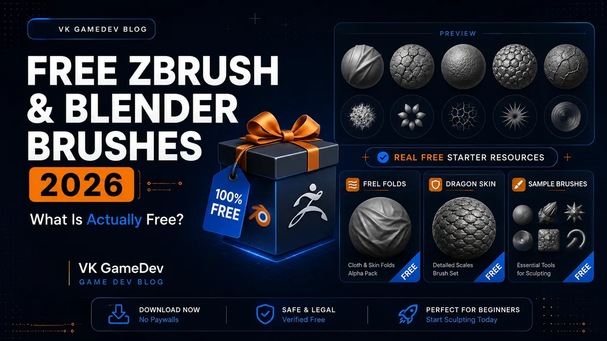 Free ZBrush and Blender brushes guide cover