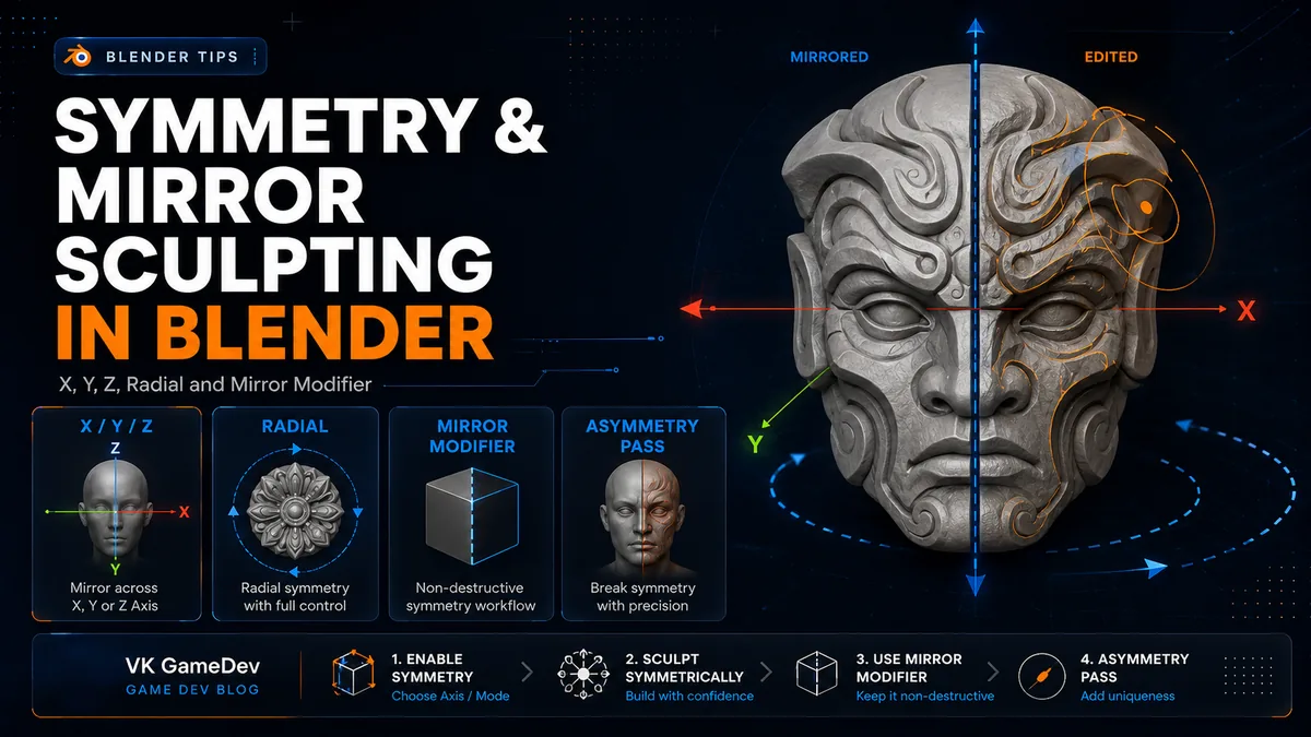 Symmetry and mirror sculpting in Blender cover