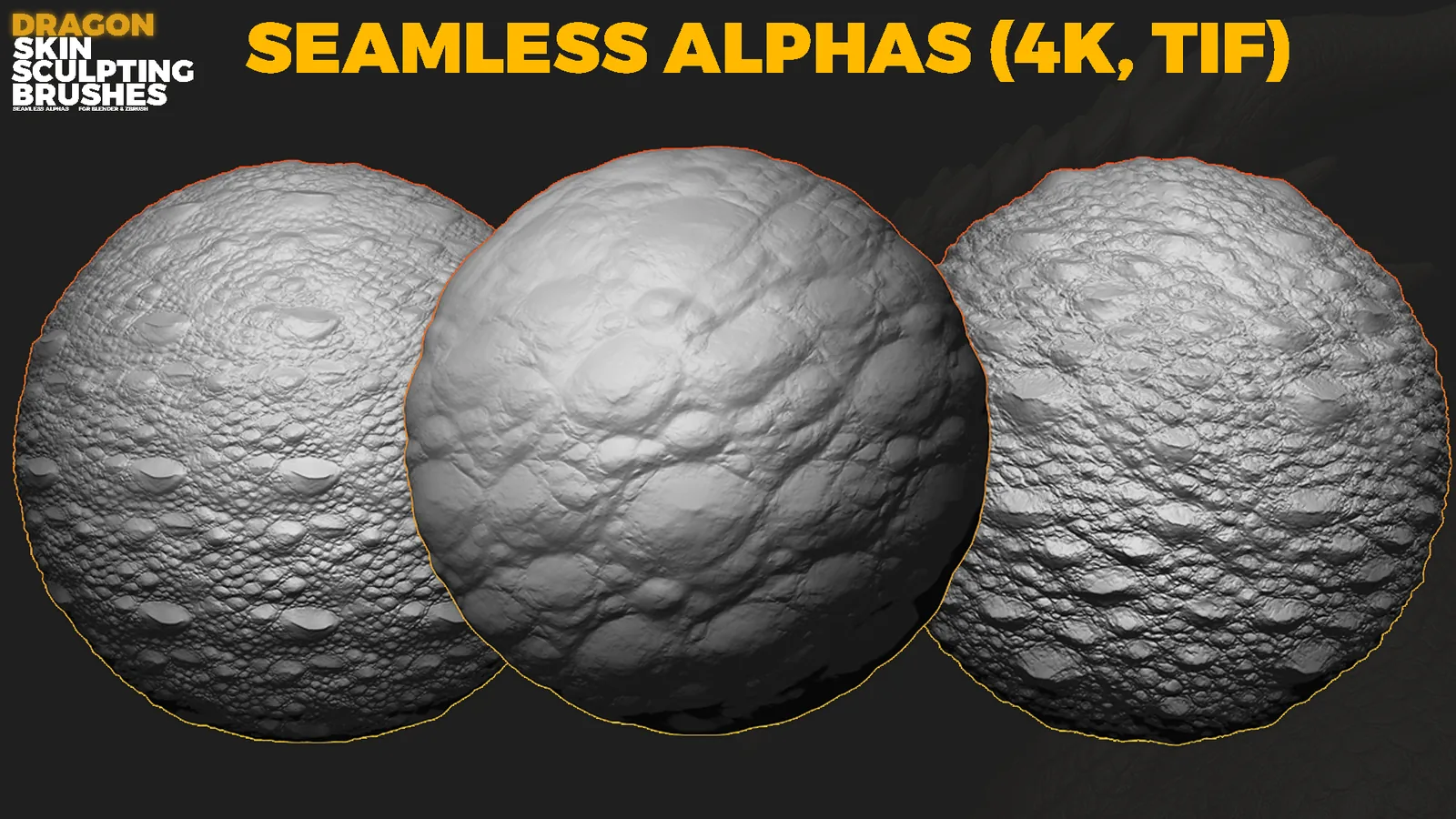 Creature skin breakdown with scale variation.