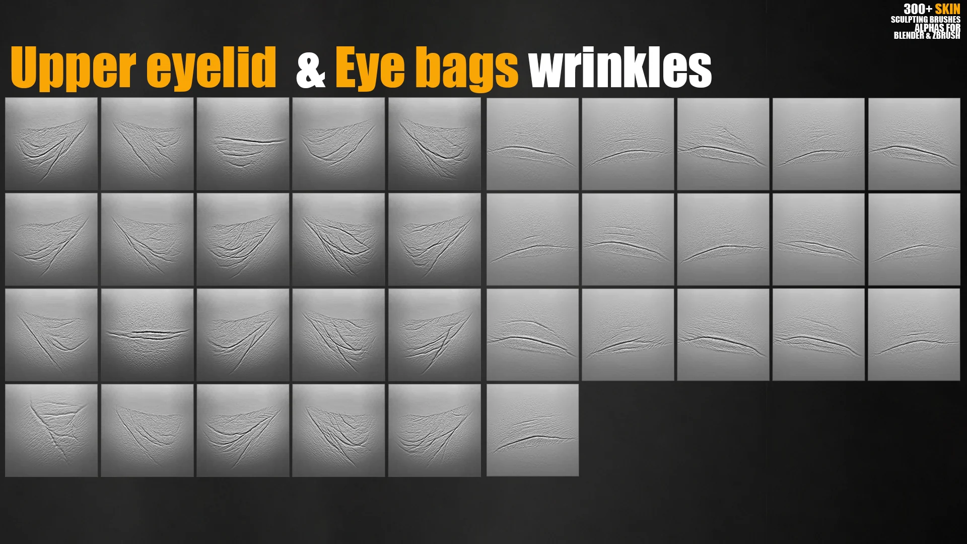 300+ Face Skin Sculpting Brushes for Blender & ZBrush preview 5