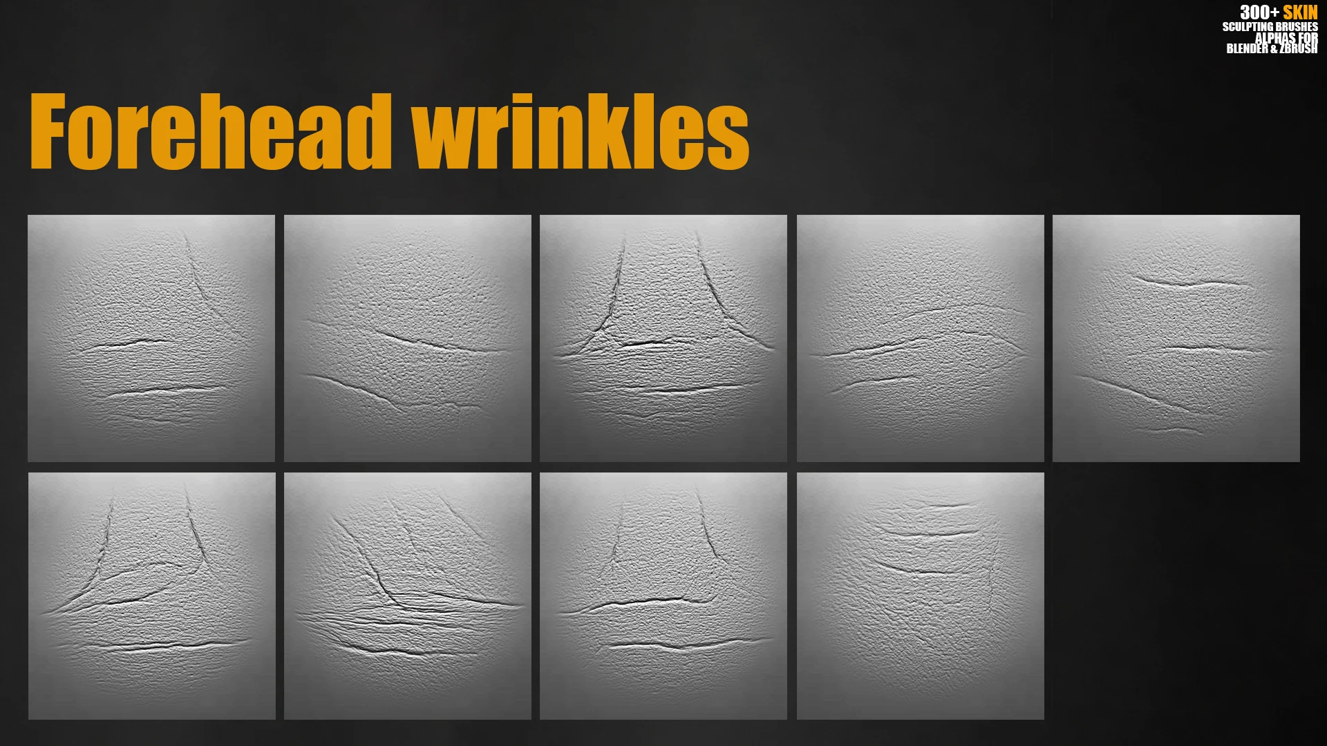 300+ Face Skin Sculpting Brushes for Blender & ZBrush preview 6