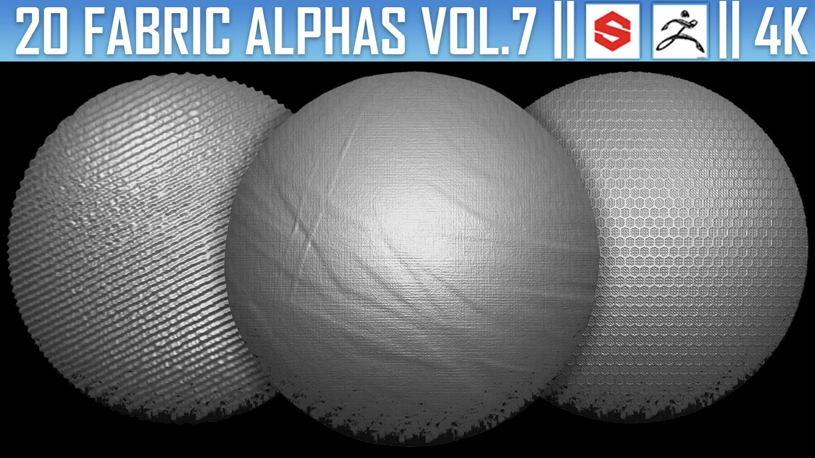 20 Fabric Alphas Vol.7 (ZBrush, Substance, 4K) preview 1