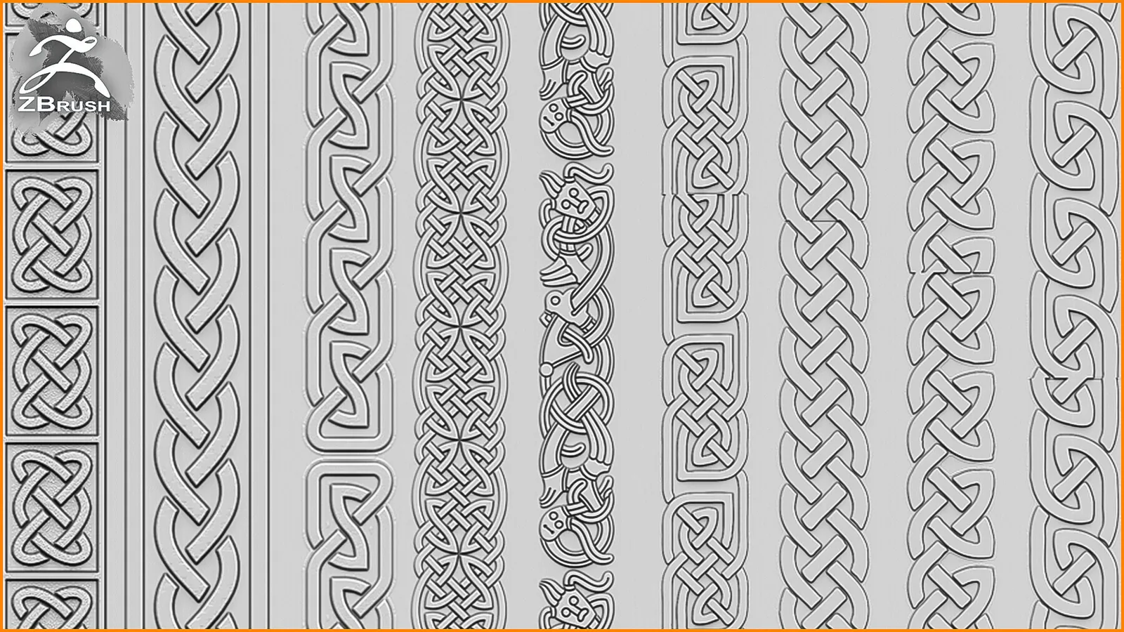 Viking Ornaments Brush for ZBrush preview 2