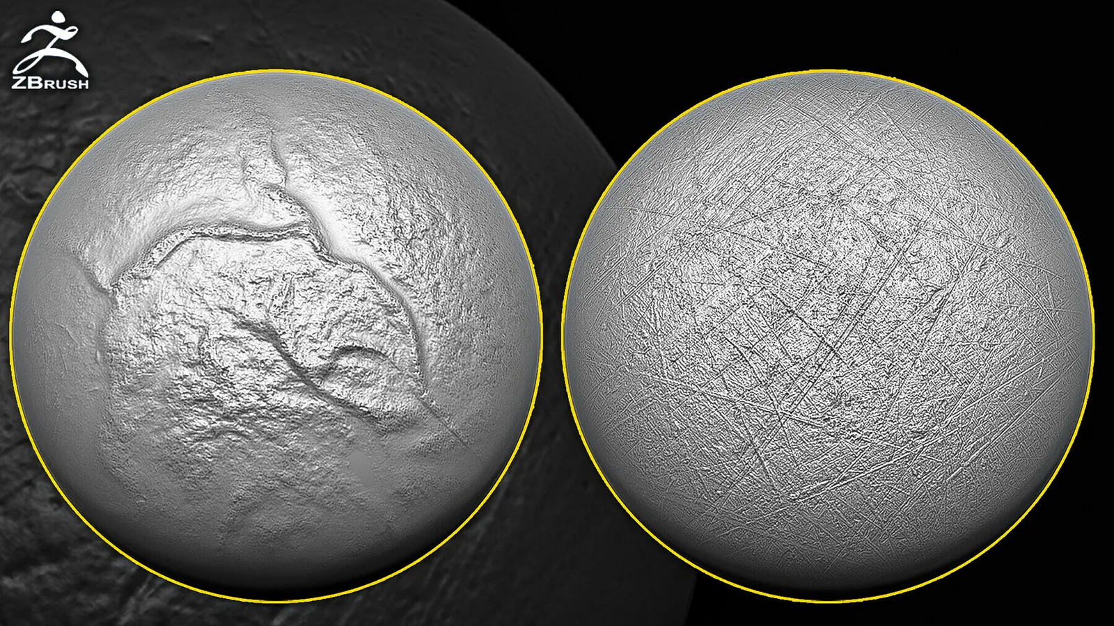 Metal Damaged Brush for ZBrush preview 3