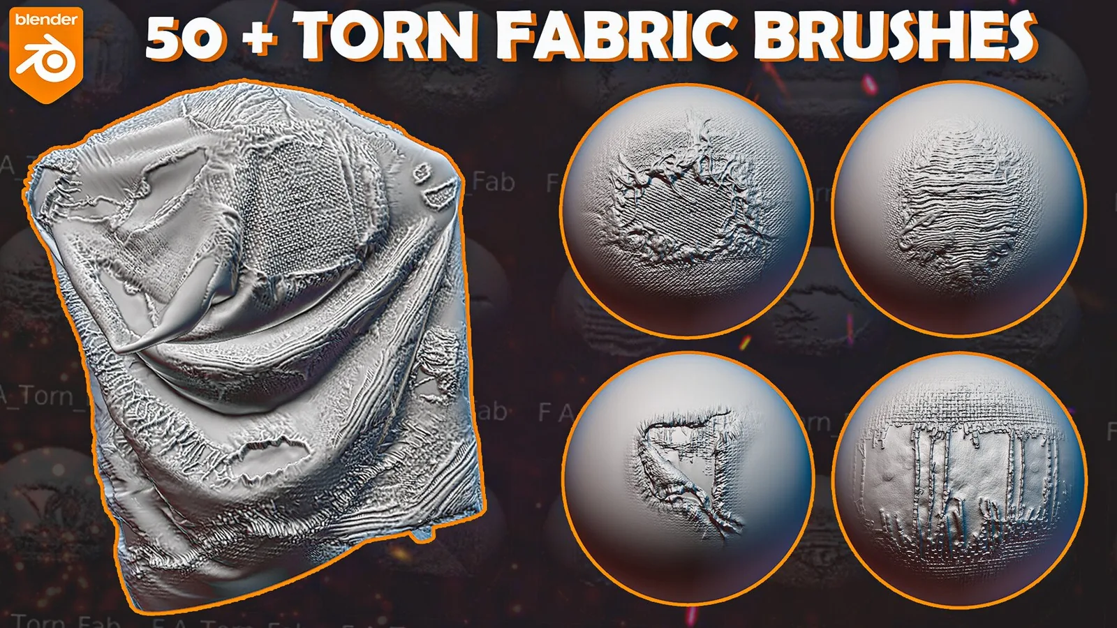 Blender Torn Cloth Brushes preview