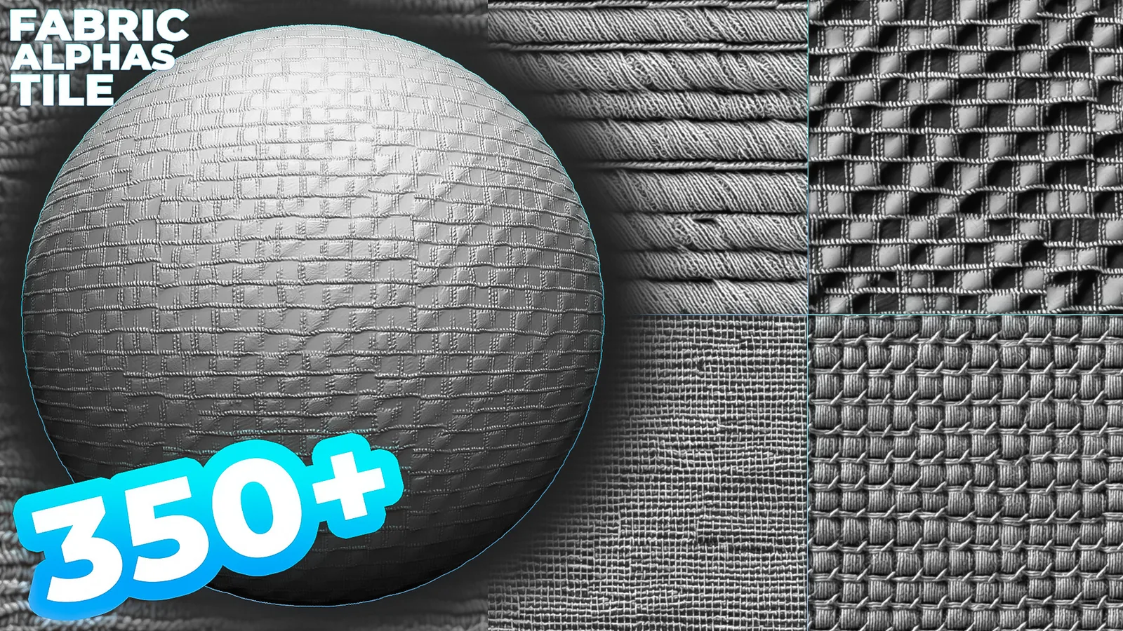 Fabric Displacement Map (Alphas) for ZBrush, Blender vol. preview