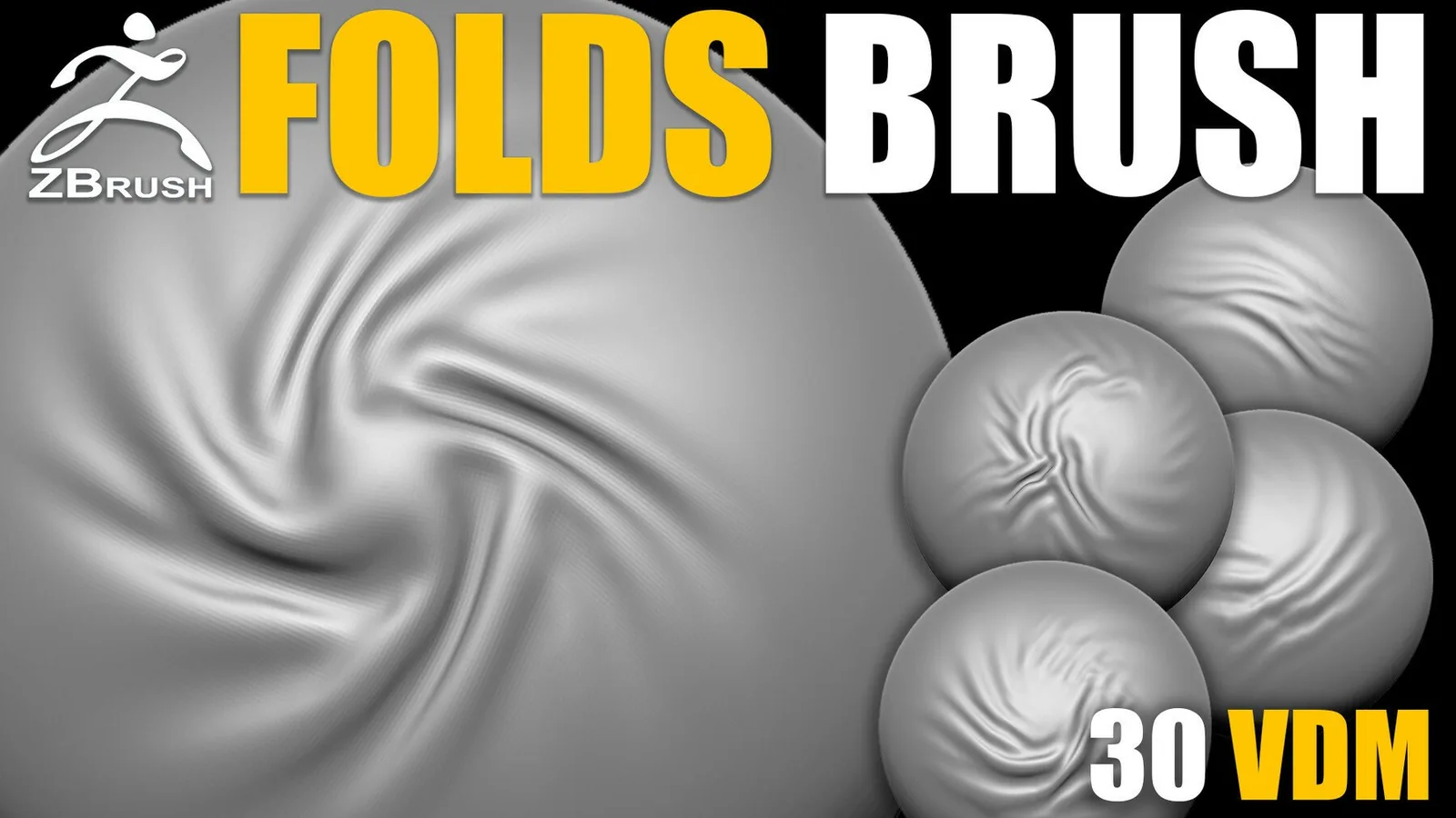 30 Folds VDM Brush for ZBrush Vol.3