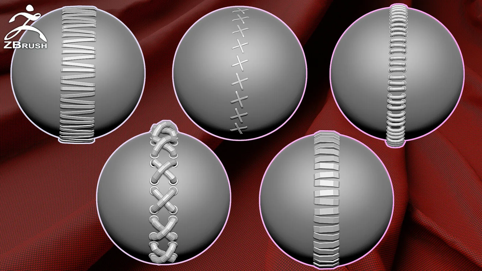 Fabric Mega Pack (120 Alphas, 100 VDM Folds, 66 Seams curve, 30 IMM Stitches Brushes) preview 2