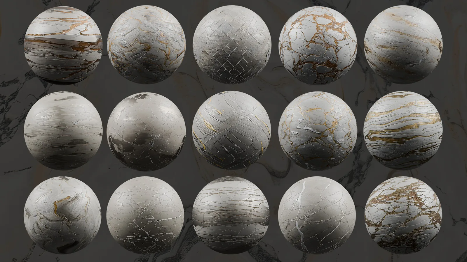 Marble PBR Materials for Blender (Bonus - Realistic Seamless Textures (K) preview 3