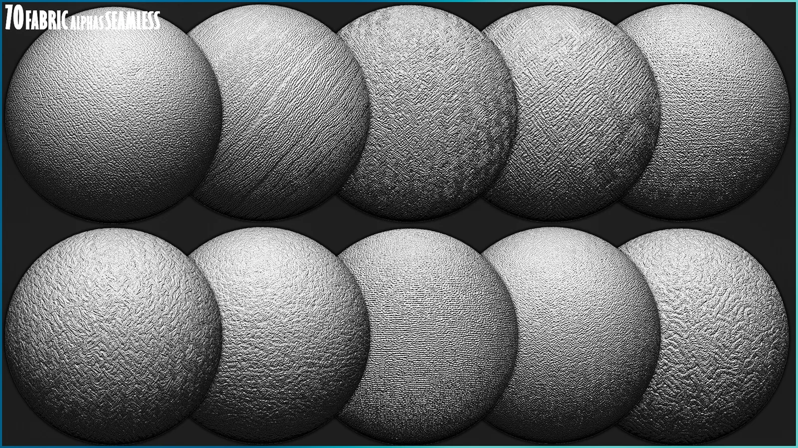 70 Fabric Tileable Alphas Vol.12 (ZBrush, Substance, Displacement Map) preview 3