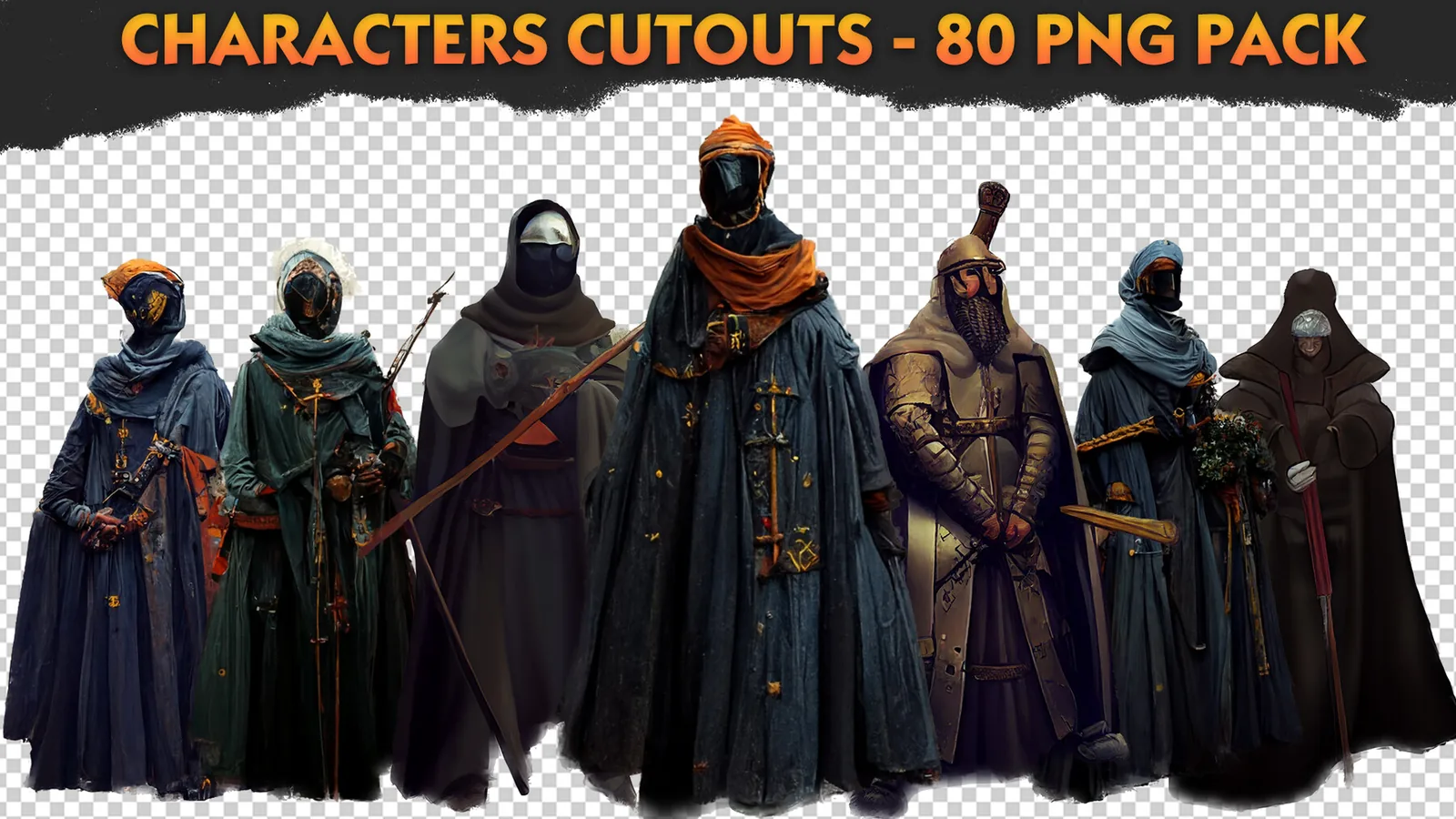 Characters Cutouts - 80 PNG Pack preview 3