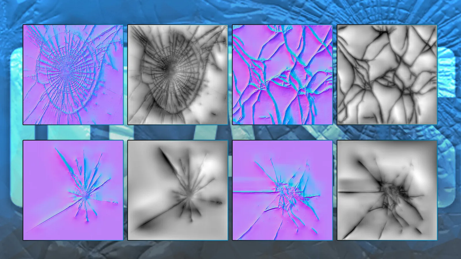 Broken Glass Alphas for ZBrush preview 2