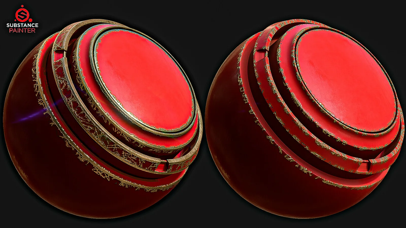 Damaged Painted Metal Smart Materials (Substance Painter + Textures) preview 2