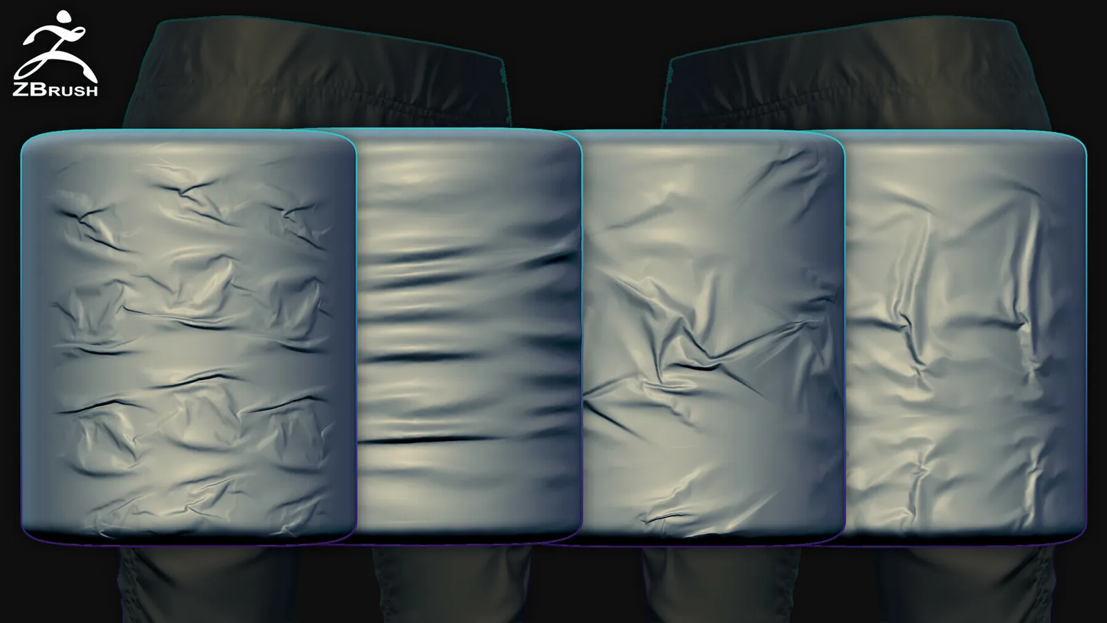 Folds Brushes for ZBrush (ZBP & PSD) preview 3