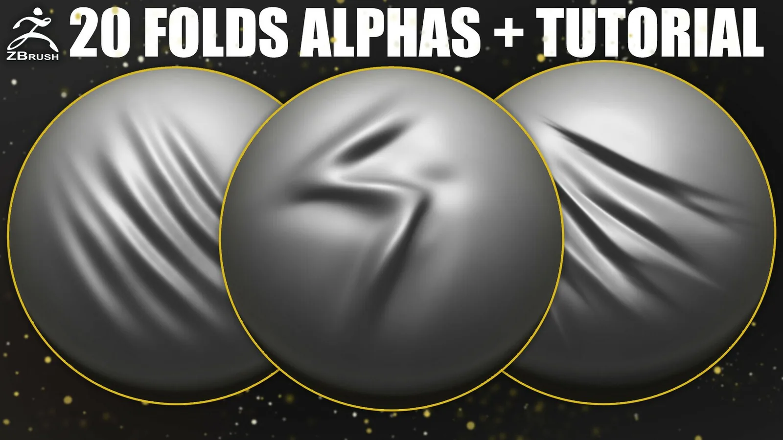 20 Folds Alphas for ZBrush