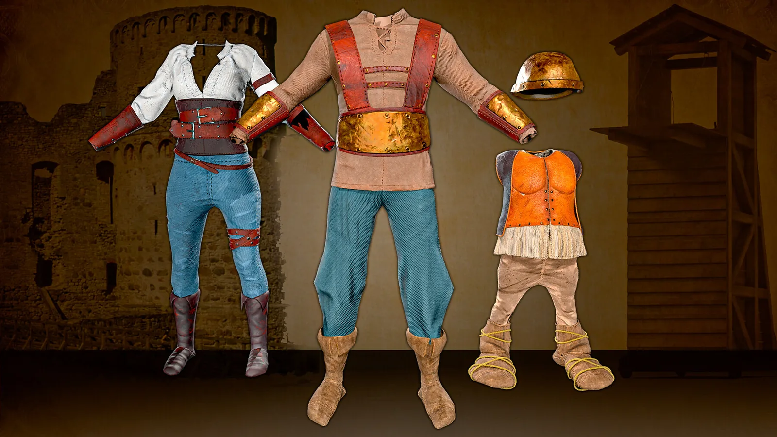 Medieval Clothing Models (Meshes, Textures, Low-Poly) preview 2