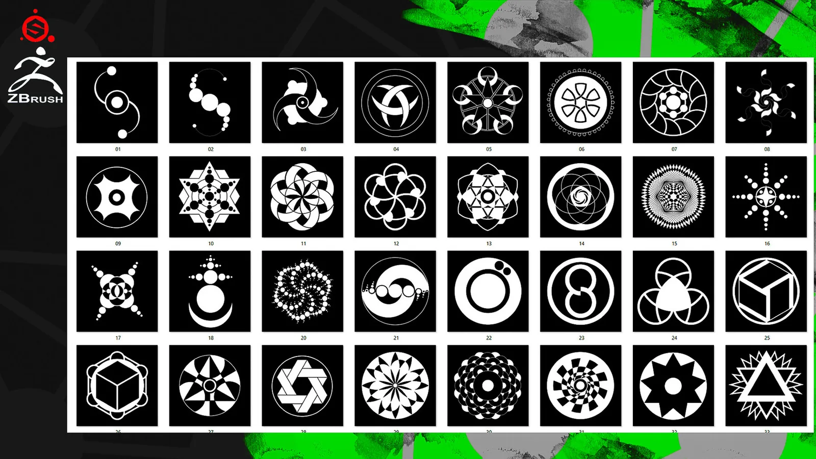 Sci-Fi Alphas and Patterns (4K) for Substance, ZBrush preview 1