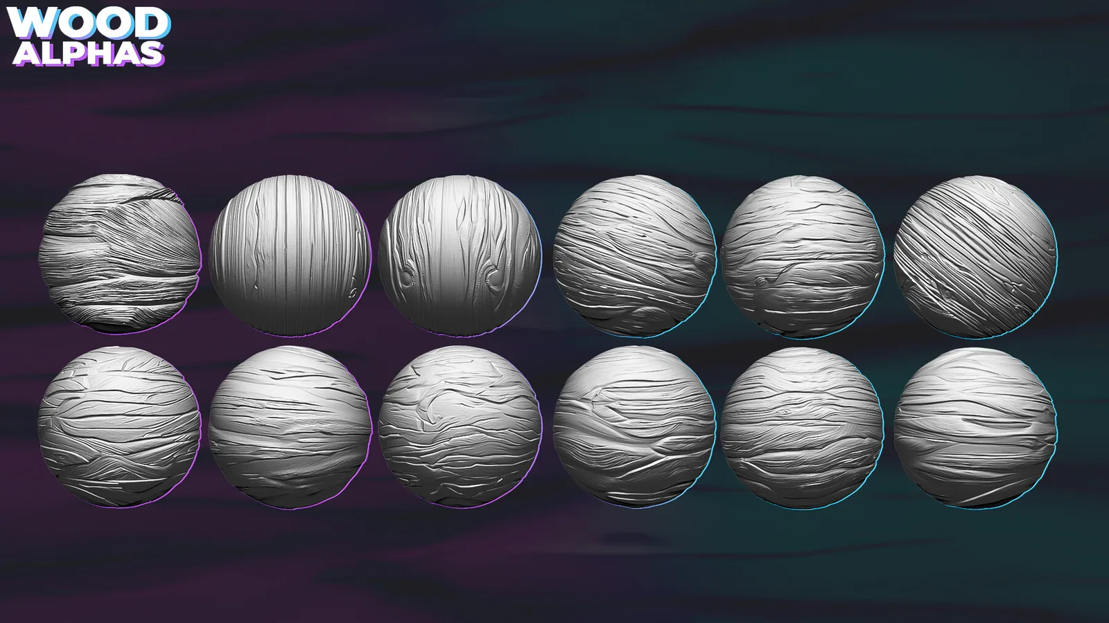 650+ Wood Alphas (Displacement map) for ZBrush, Blender vol.9 preview 2