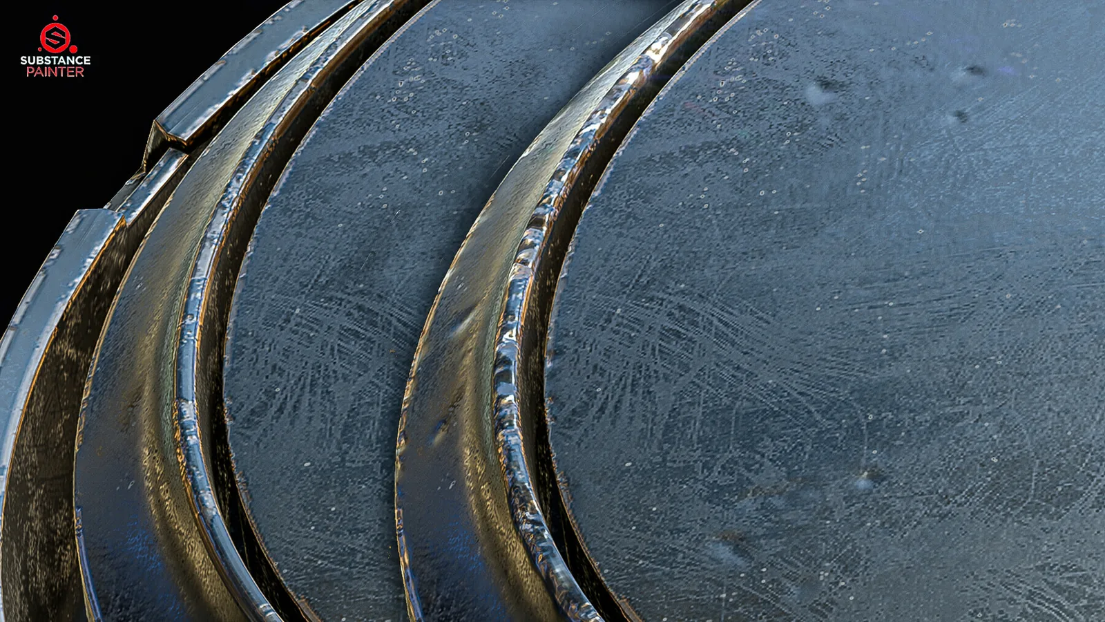 Metal Smart Materials with Edge Wear (Substance Painter) preview 1