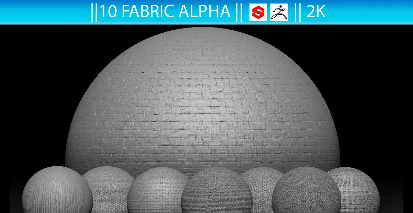 10 Fabric Alphas for ZBrush vol. 1