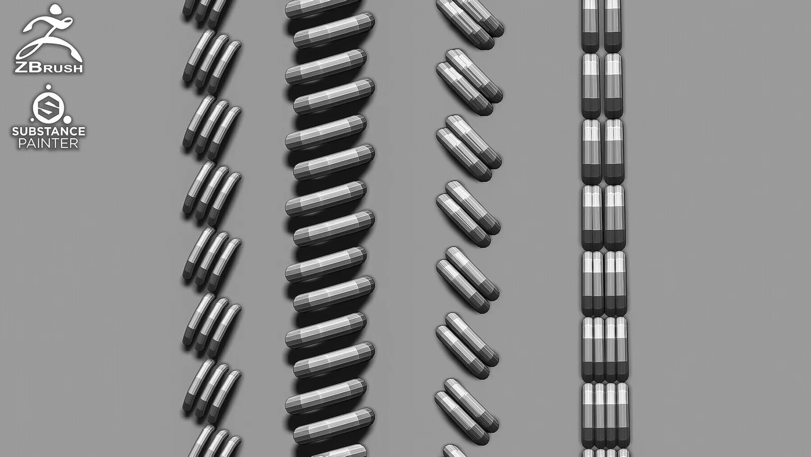 15 IMM Stitches Brush Vol.2 for Zbrush and Substance (+ PSD, OBJ) preview 3