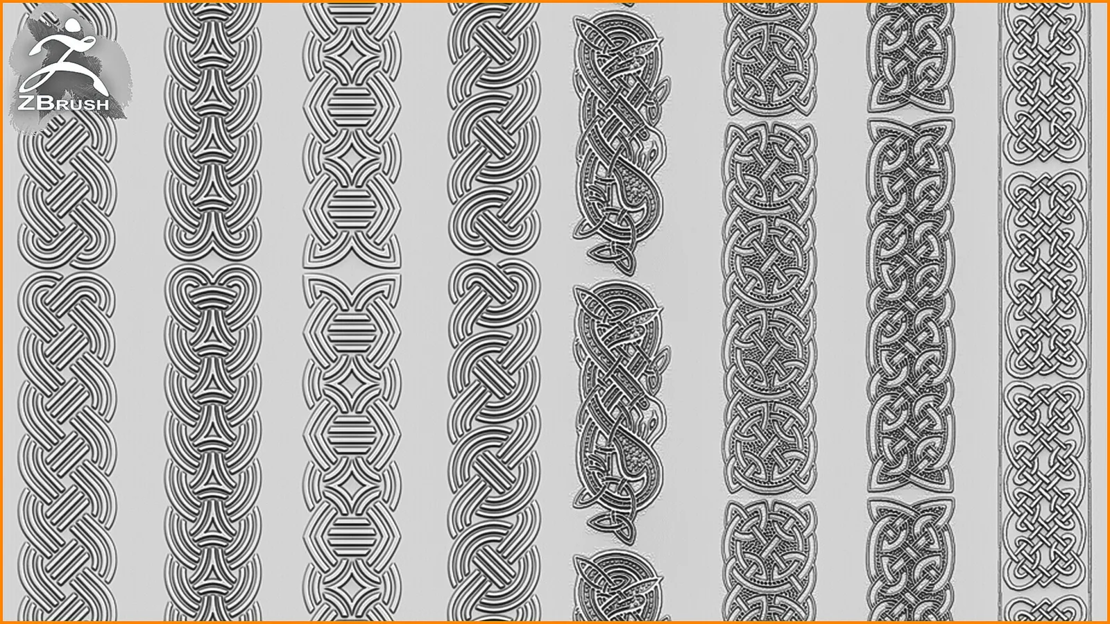 Viking Ornaments Brush for ZBrush preview 1