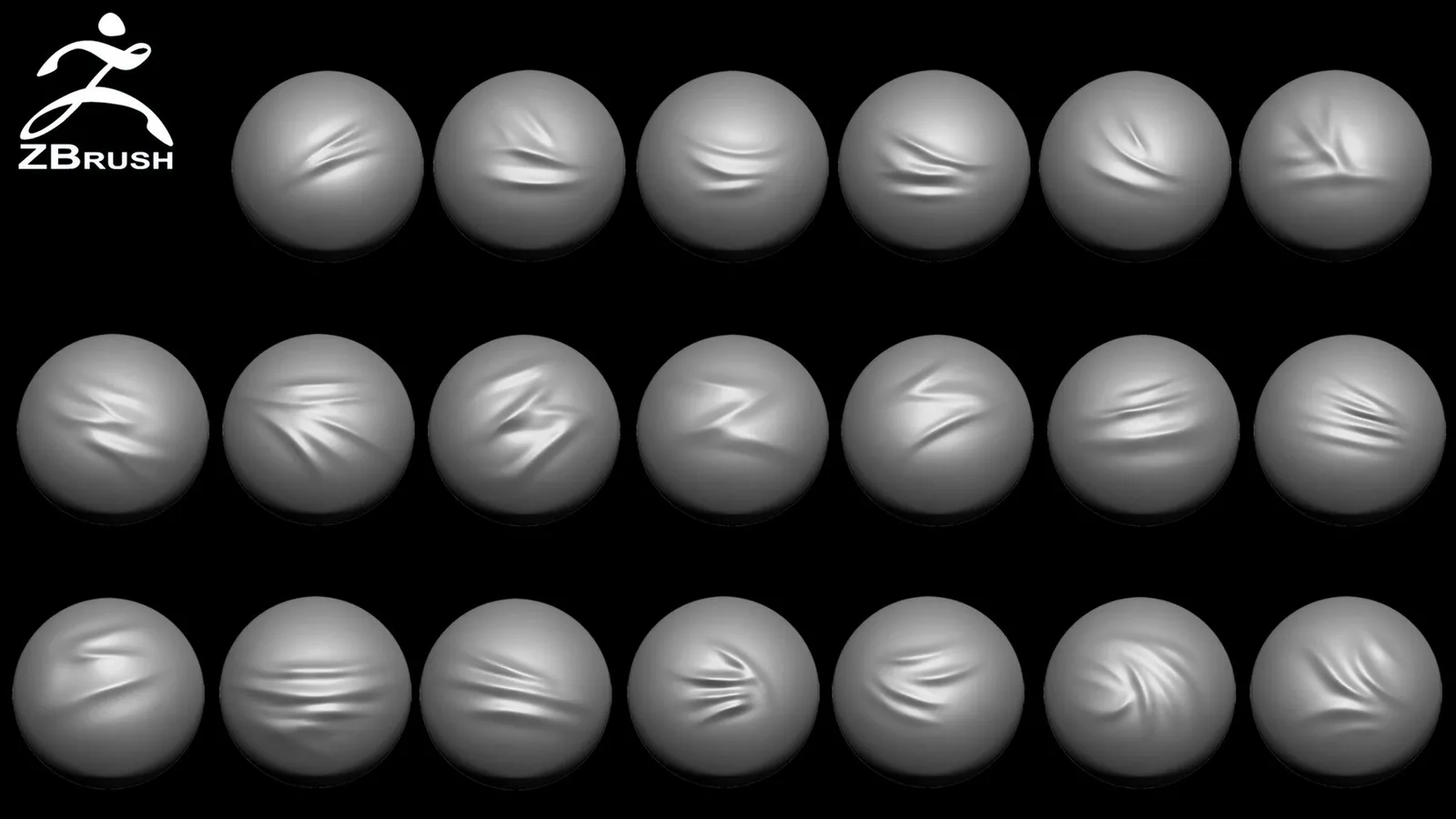 40 Folds VDM Brush for ZBrush Vol.3 + 40 Alphas (PSD) preview 2