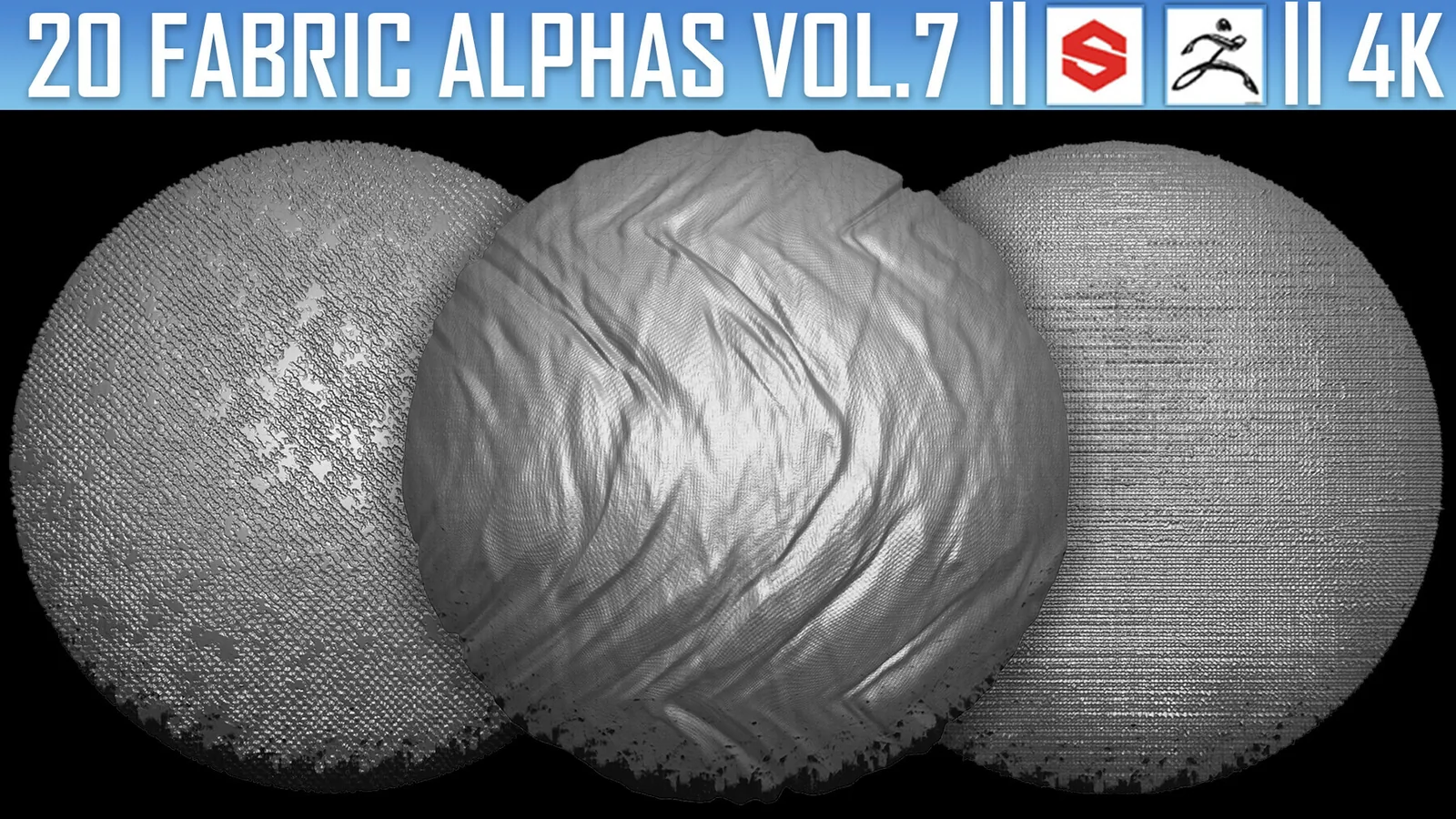 20 Fabric Alphas Vol.7 (ZBrush, Substance, 4K) preview 3