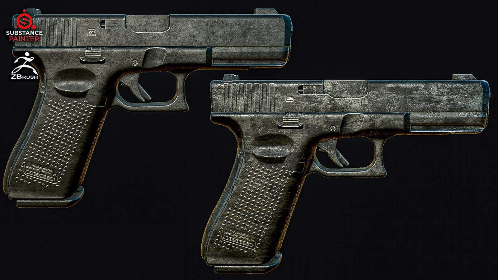 50 Grunge Alphas for Substance Painter, ZBrush preview 1