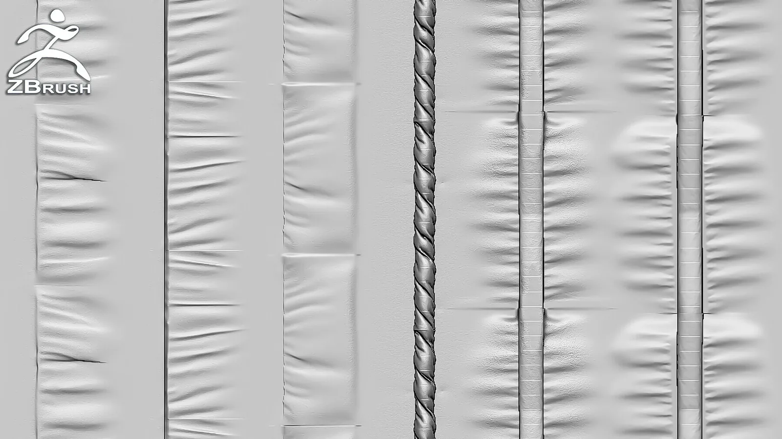 ZBrush Seam Brushes Vol.3 (VDM + 18 Alphas PSD) preview 1