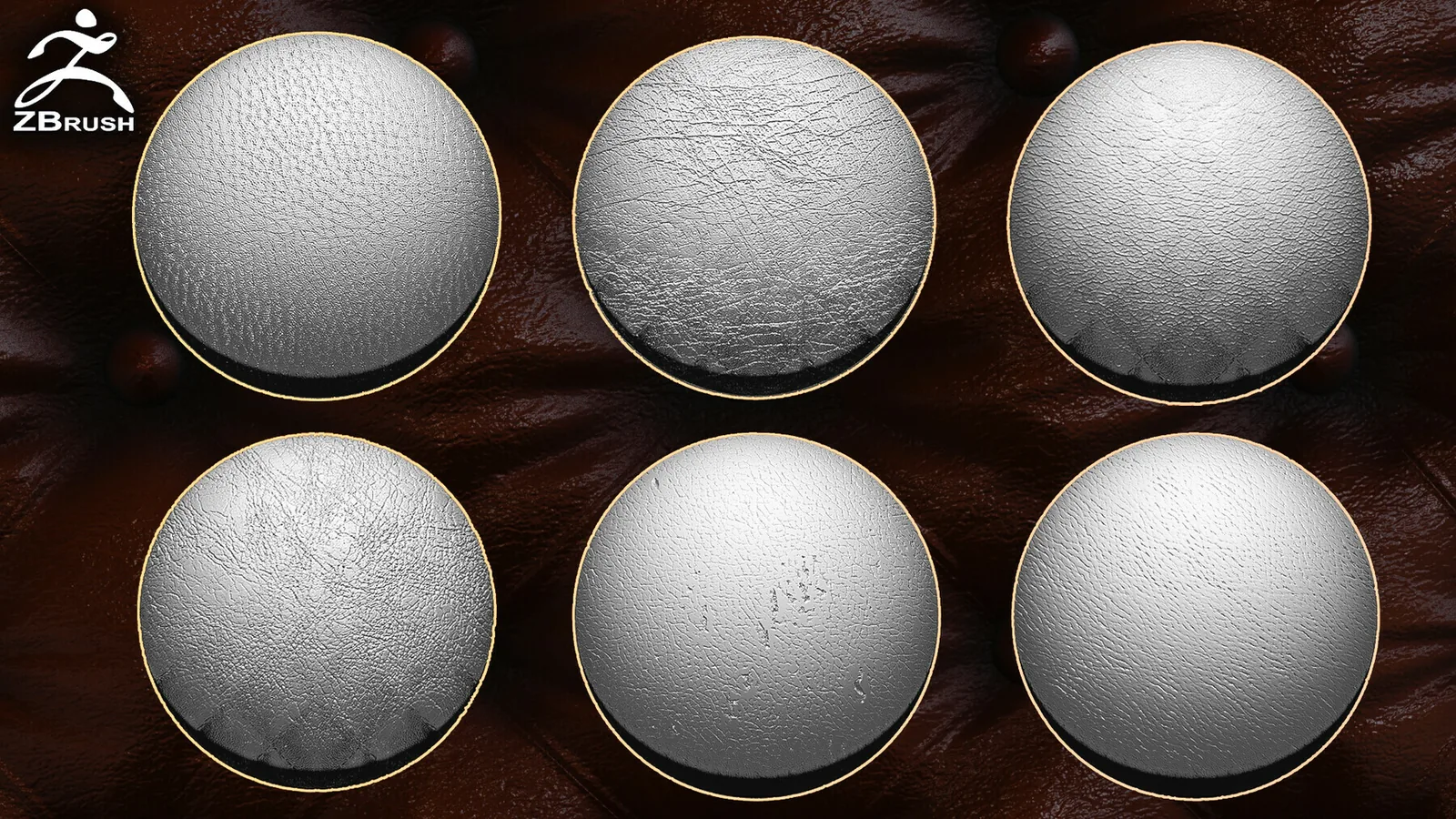 80 Leather Alphas Pack (ZBrush, Substance) preview 3