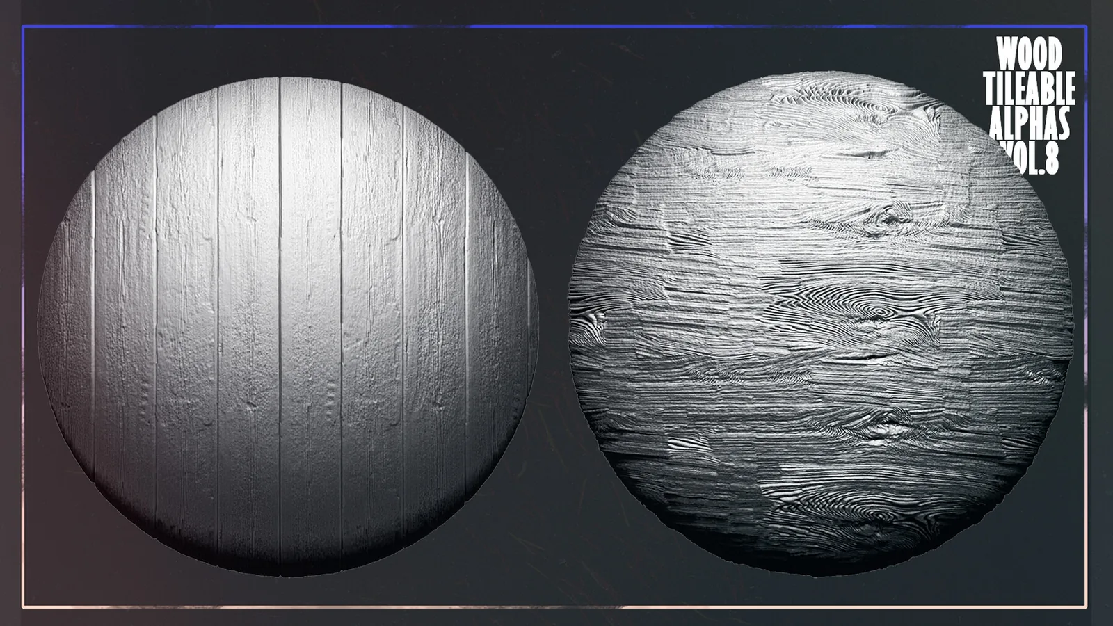 Wood Tileable Alphas Vol.8 (ZBrush, Substance) preview 1