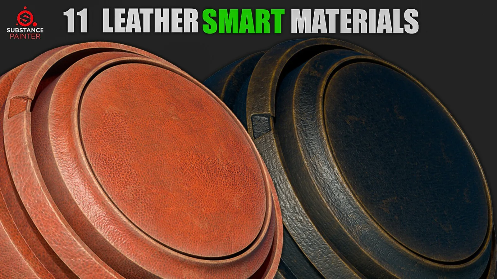 11 Leather Smart Materials Vol. 2 (Substance Painter) preview