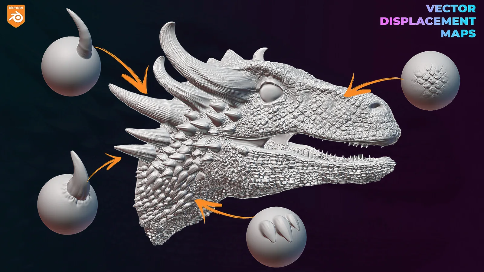 Blender VDM Dragon Brushes preview 1