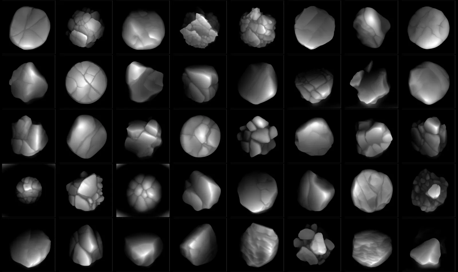 Stones and Rocks Alphas (Displacement Maps) for ZBrush, Blender, Substance Painter preview 2