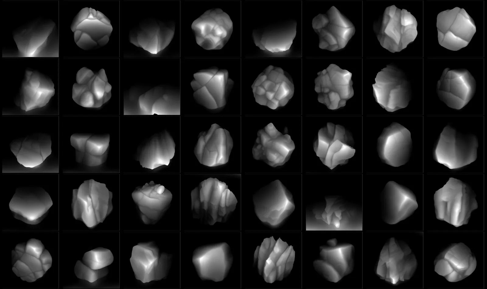 Stones and Rocks Alphas (Displacement Maps) for ZBrush, Blender, Substance Painter preview 1