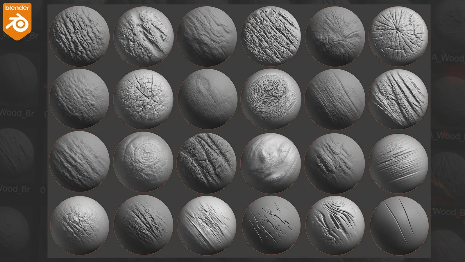 Blender Wood Sculpting Brushes preview 3