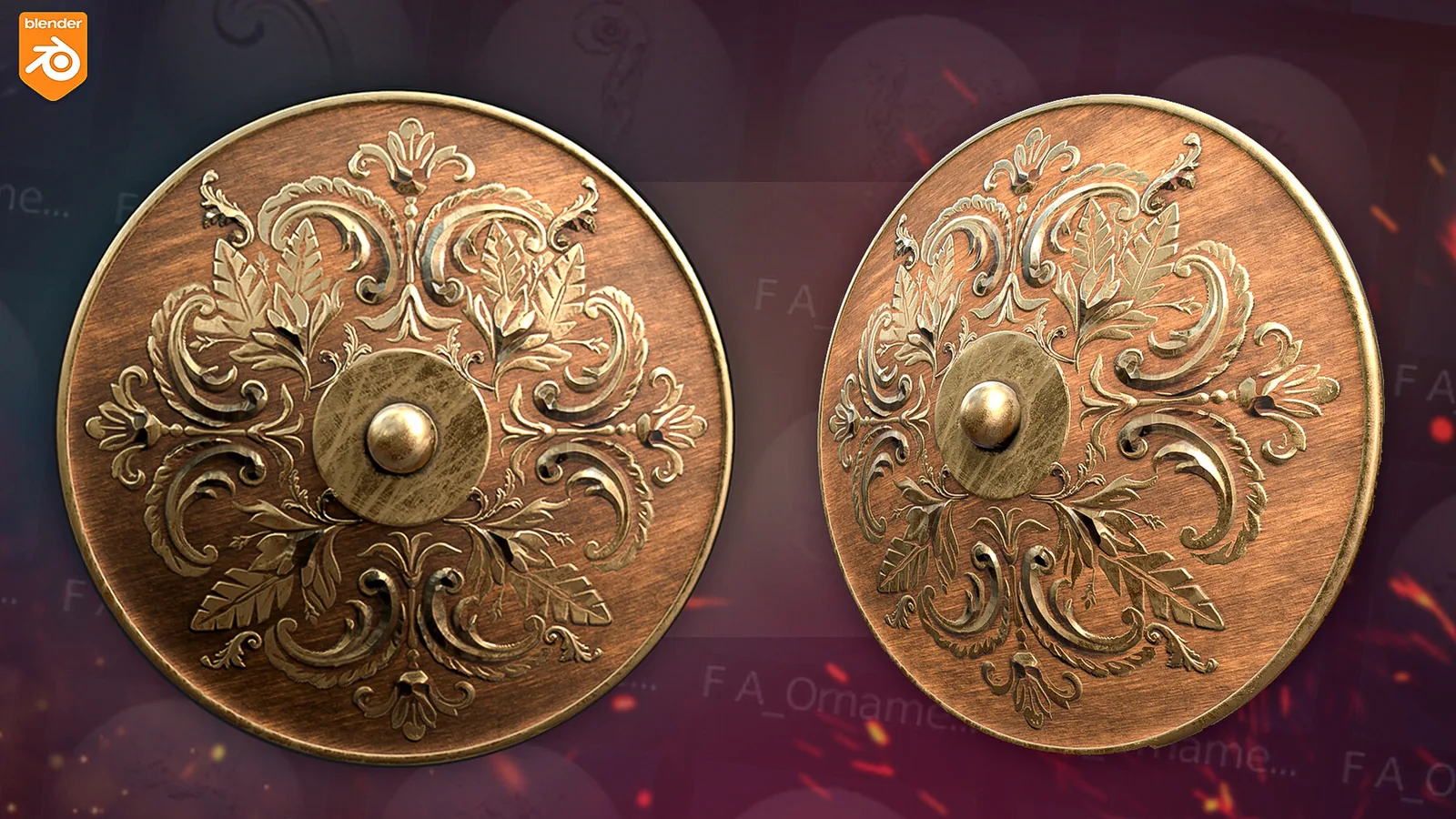 Blender Ornaments Brushes. Asset Browser. preview 1