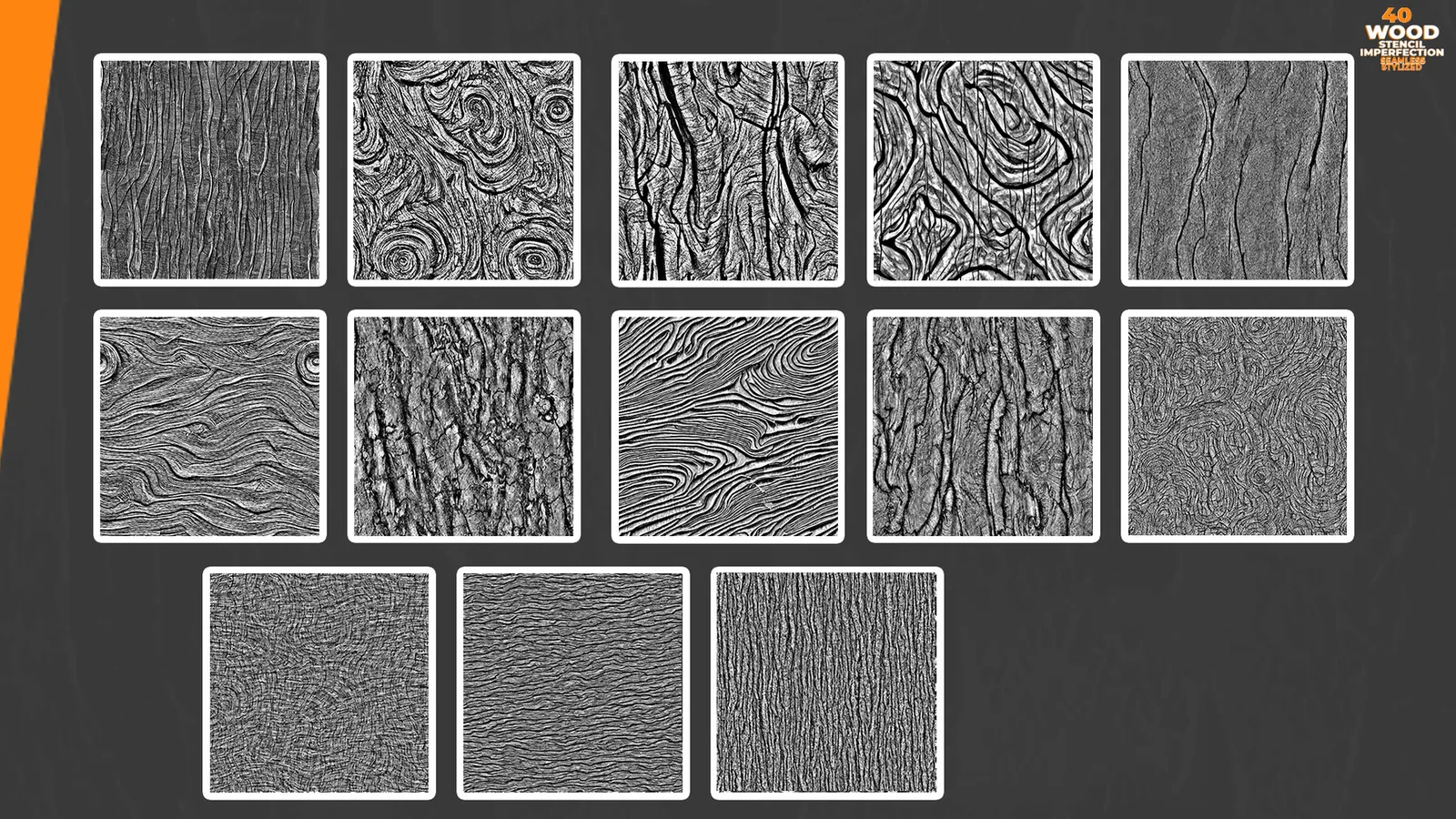 40+ Wood Stencil Imperfection Seamless vol.2 preview 3