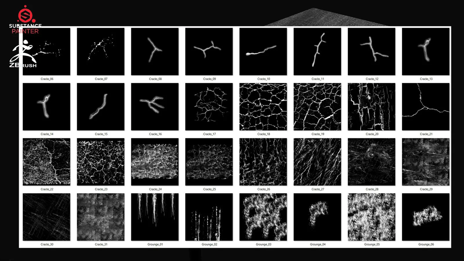 Damage Stencils for Substance Painter and ZBrush preview 1