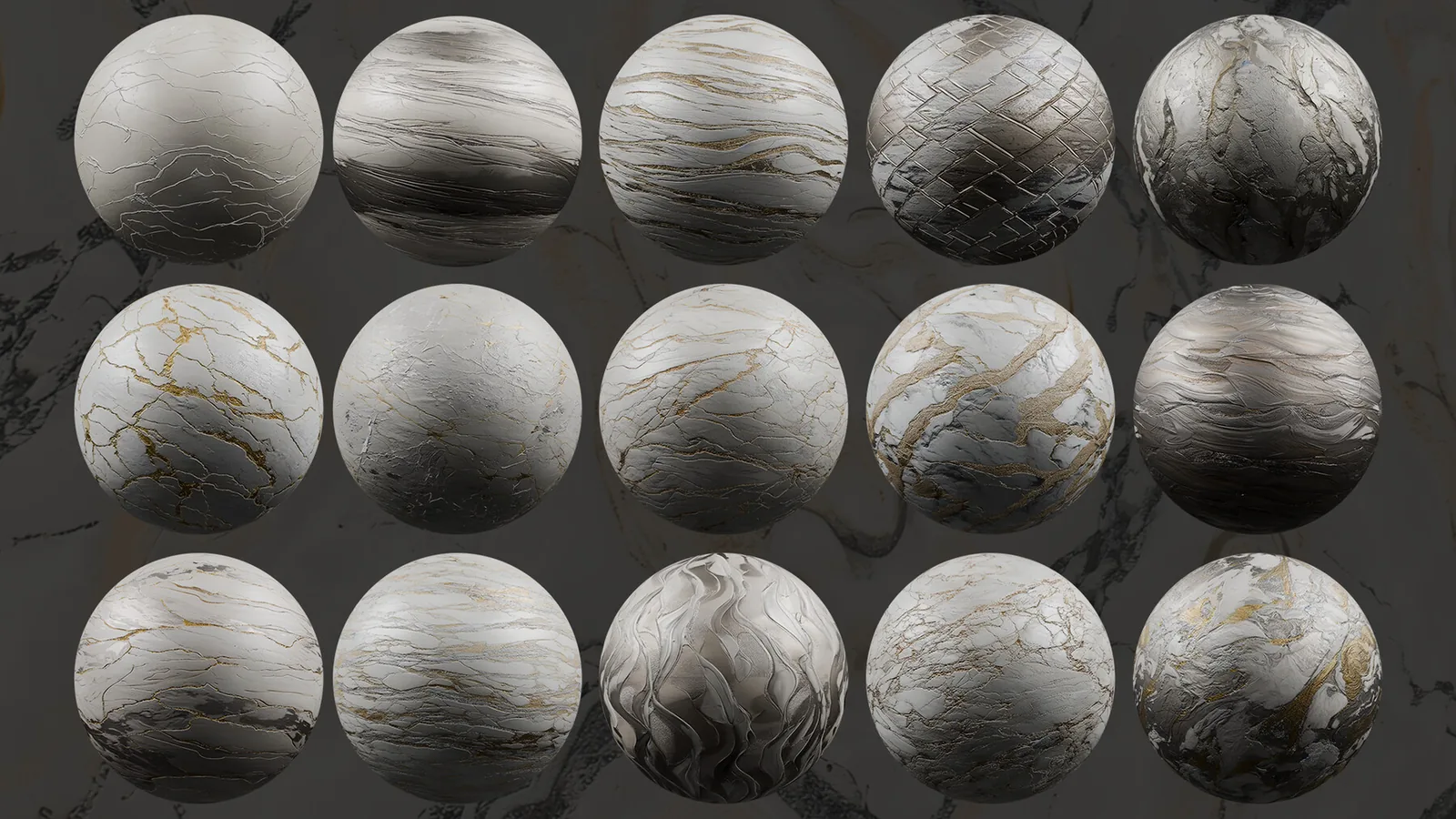 Marble PBR Materials for Blender (Bonus - Realistic Seamless Textures (K) preview 1
