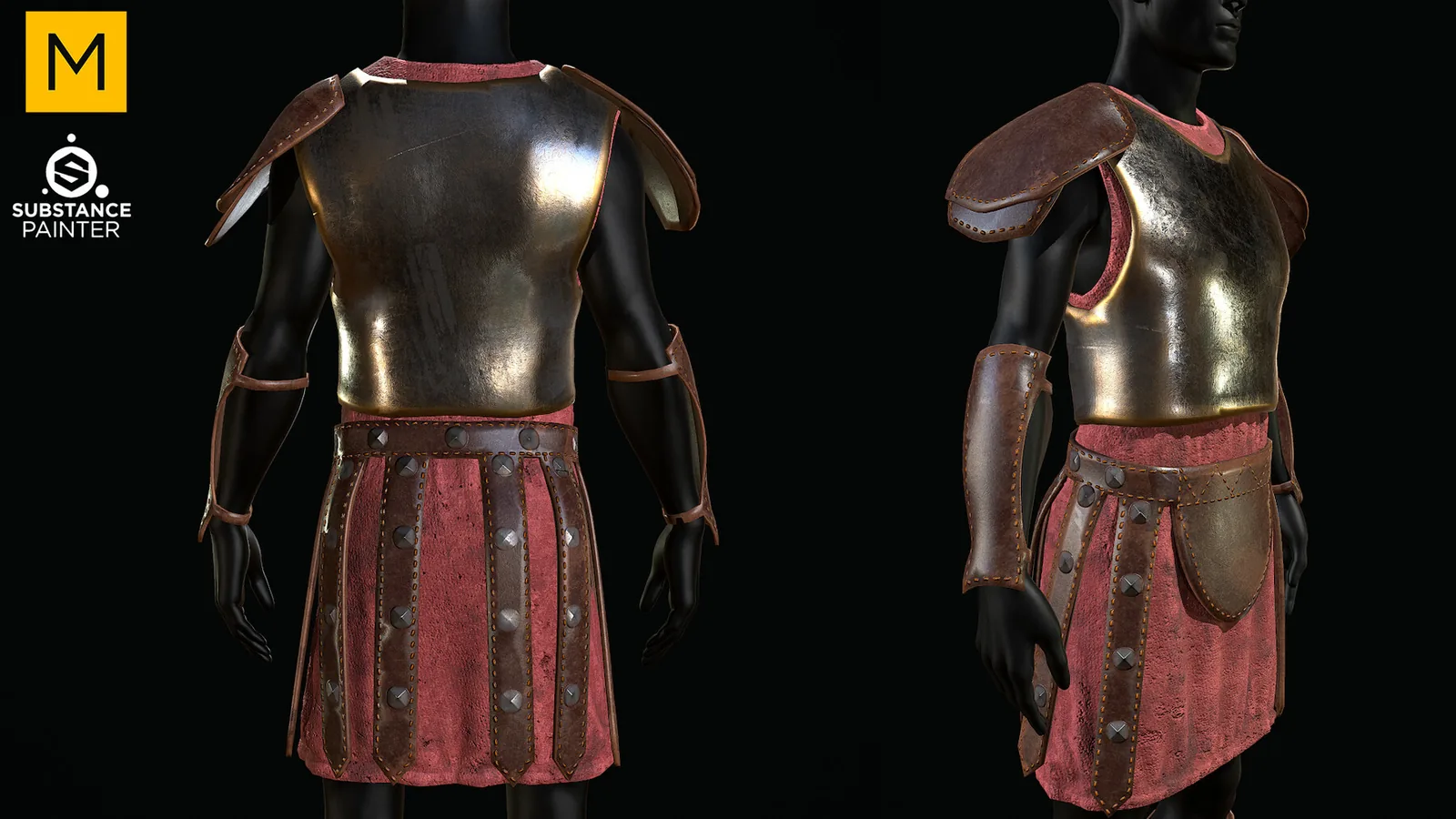 Medieval Armor. CLO 3D & Marvelous & Substance projects. FBX & OBJ. 4K Textures. preview 1