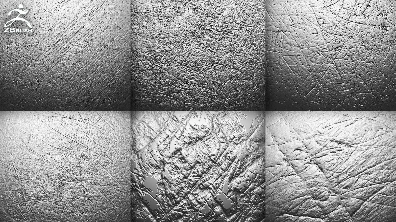 26 Metal Surface Alphas for Zbrush (Rust, Scratched, Dirty) preview 1