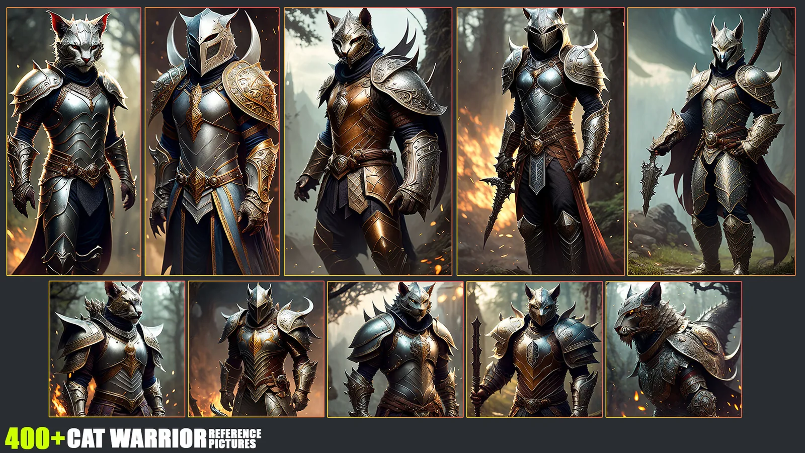 400+ Cat Warrior Medieval References Pictures preview 1