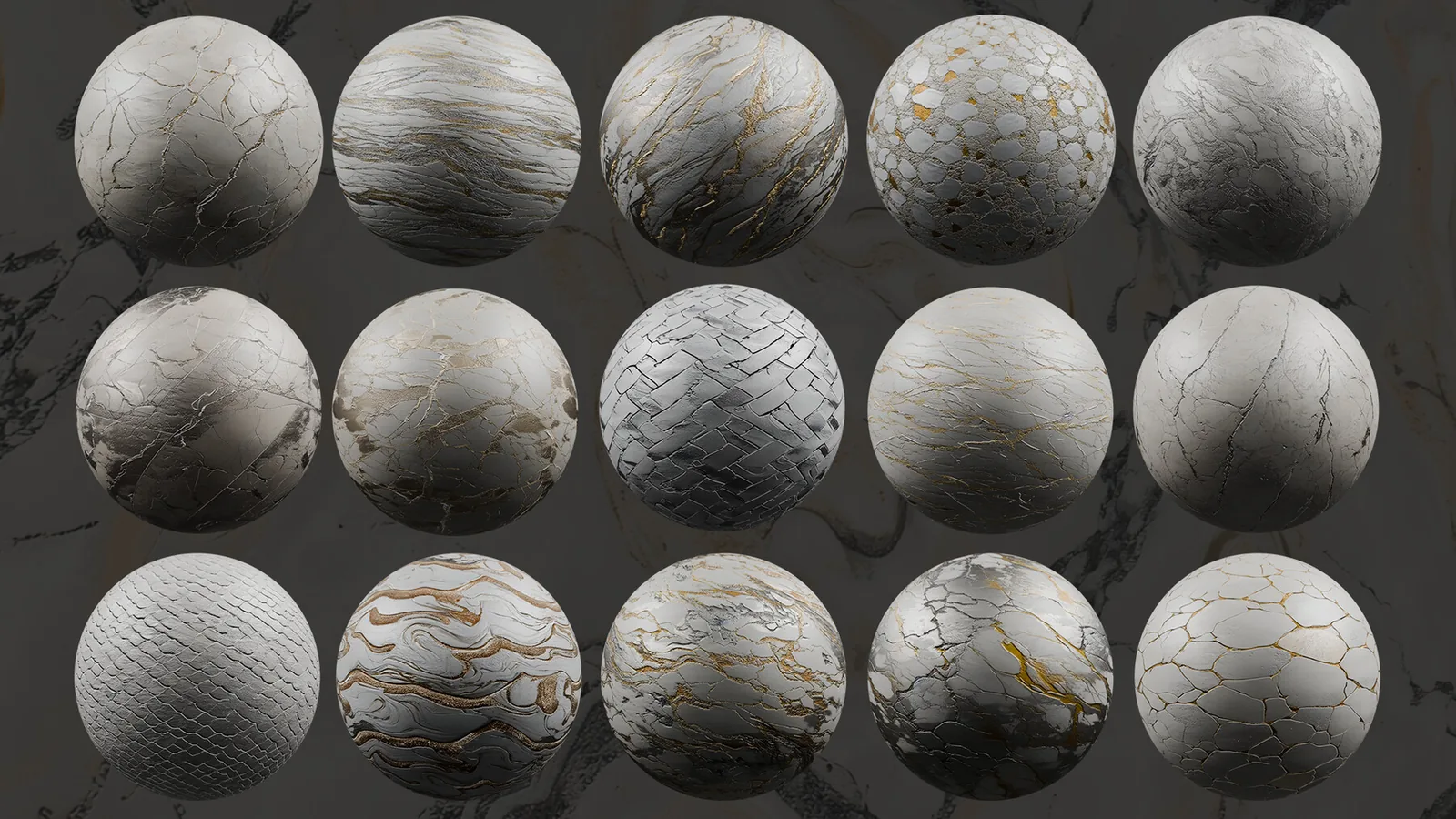 Marble PBR Materials for Blender (Bonus - Realistic Seamless Textures (K) preview 2