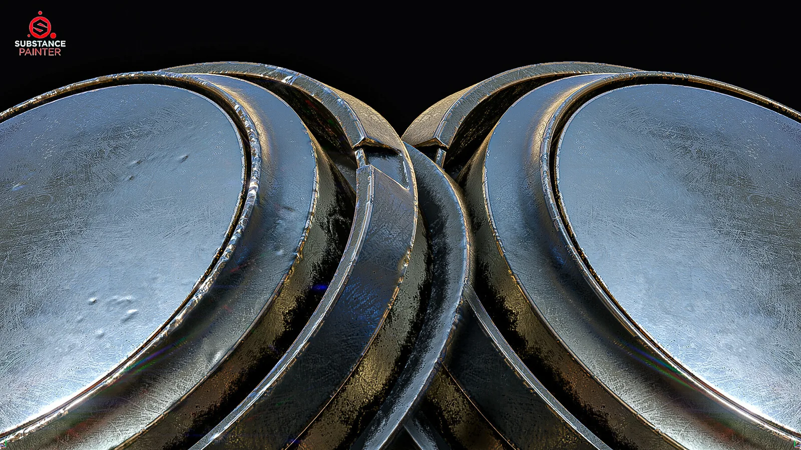 Metal Smart Materials with Edge Wear (Substance Painter) preview 2