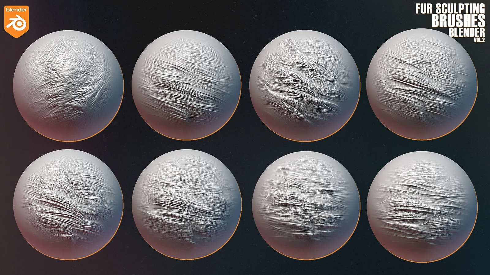 Sculpting Fur And Hair Brushes For Blender Vol.2 preview 1